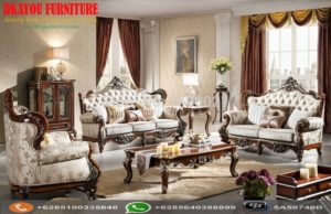 Set Sofa Ruang Tamu Mewah Klasik Eropa