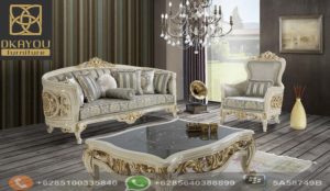 Set Sofa Ruang Tamu Model Terbaru Putih Mewah Murah