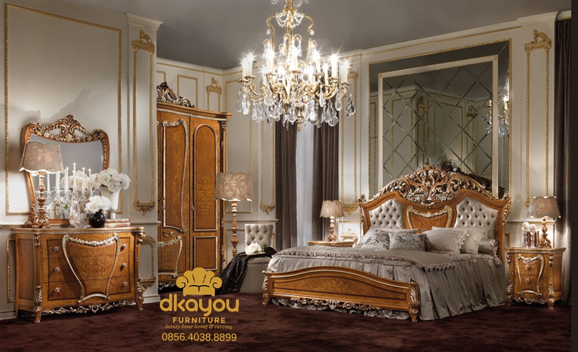 Set Kamar Tidur Klasik Modern Mewah Eropa Skt 392 Df Dkayou Furniture Indonesia