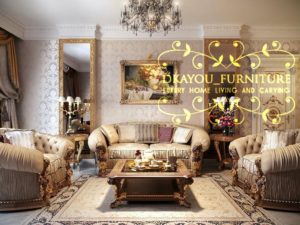 Set Kursi Sofa Ruang Tamu Mewah Mode Versace