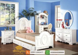 Set Kamar Anak Minimalis Duco Putih Modern Terbaru SKTA055