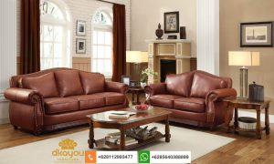 Set Sofa Modern Minimalis Kulit Kayu Jati SKSRT688